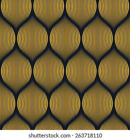 Seamless neon orange optical illusion woven pattern vector