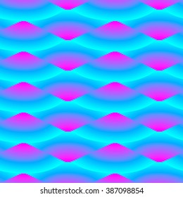 Seamless neon vaporwave pattern