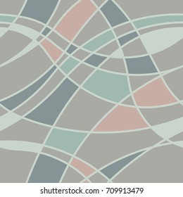 seamless net curve pattern with pink, grey, green and blue pastel color - vector