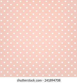 Seamless net pattern with hearts  for wedding