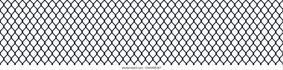 Seamless net pattern with wire mesh and grid texture. Abstract design for soccer, fishing, and sports goals in black and white. Flat vector illustration isolated on white background.