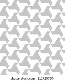 Seamless neutral background of gray shapes on a white background. Abstract geometric pattern, illustration, vector image
