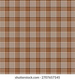 Seamless neutral brown and beige Plaid Pattern for fabric design