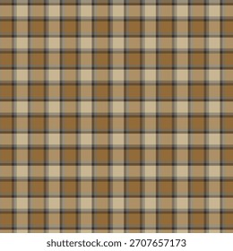 Seamless neutral brown and beige Plaid Pattern for fabric design