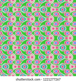 Seamless new abstract background multicolor circle magical.