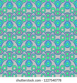 Seamless new abstract background multicolor circle fairy.