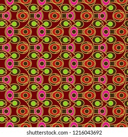Seamless new abstract background multicolored circle magical.