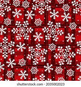 Seamless new year 2022 pattern. Christmas print with snowflakes