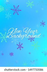 Seamless New Year Background Winter Texture with Delicate Snowflakes and Shiny Lights