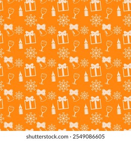 Año Nuevo sin fisuras y Navidades patrón de impresión de fondo de Fondo de pantalla Arte vectorial de ilustración para el paquete de papel textil, etc 
