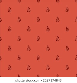 Seamless New Year and Christmas print pattern wallpaper background with decorative fir trees vector illustration winter minimalism picture	
