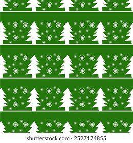 Seamless New Year and Christmas print pattern wallpaper background with decorative fir trees vector illustration winter minimalism picture	
