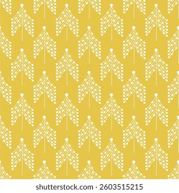 Seamless New Year and Christmas print pattern wallpaper background with decorative fir trees vector illustration winter minimalism picture	
