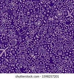 seamless new year and christmas vector pattern wrapping paper background
