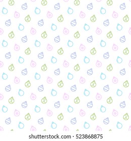 seamless new year pattern and background vector illustration