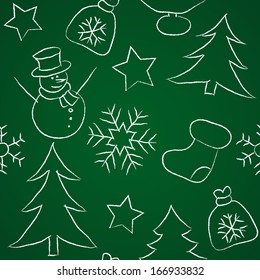Seamless new year pattern, christmas wallpaper