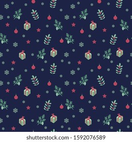 Seamless new year vector pattern