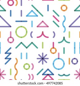 seamless New Year's pattern from geometrical lines