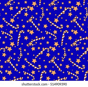seamless New Year's sample from stars and lollipops