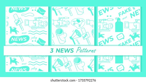 Seamless news vector Illustration , media, fake news.