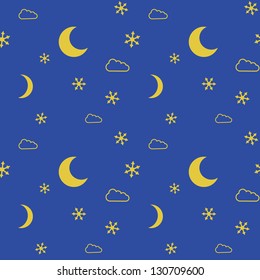 Seamless night sky pattern. Colorful banner. Geometric retro background. Retro triangle background