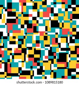 Seamless noisy pattern in retro colors. Vector wallpaper.