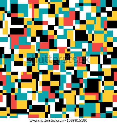 Seamless noisy pattern in retro colors. Vector wallpaper.