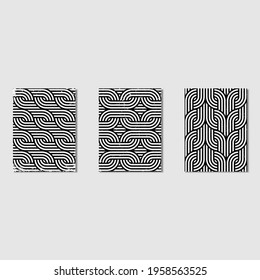 Seamless non linear pattern vector design black and white cover with grunge