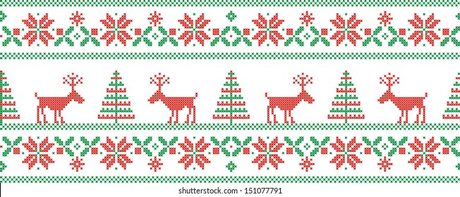 Seamless nordic pattern. Vector illustration. 