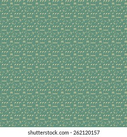 seamless note background pattern in green and yellow