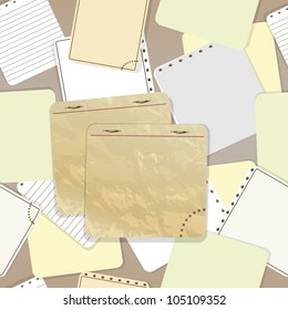 Seamless notepad sheets background
