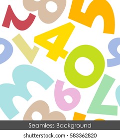 Seamless number pattern background