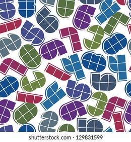 Seamless numbers background, vector seamless pattern.