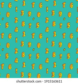 Seamless Numbers Wallpaper Number Number Wrapping Paper Colorful