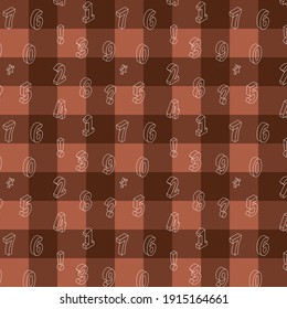Seamless Numbers Wallpaper Number Number Wrapping Paper Colorful
