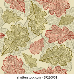 Seamless oak background. Vector