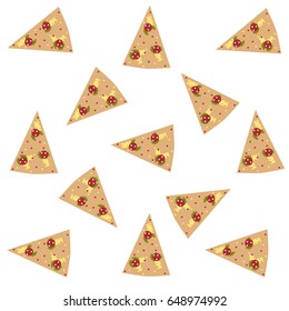 Seamless obesity pattern. Website colorful background. Template for menu of fast food restaurant or unhealthy lifestyle.