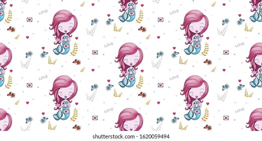 Seamless ocean pattern. Template to easily change all templates in one click.Vector seamless pattern transparent background.