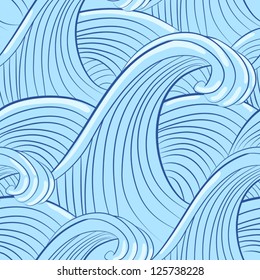 seamless ocean waves background, eps 10