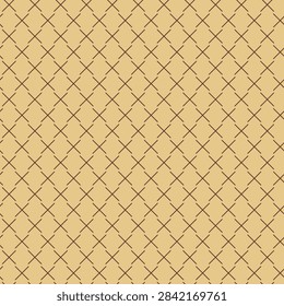 Seamless ochre embroidery sampler grid
