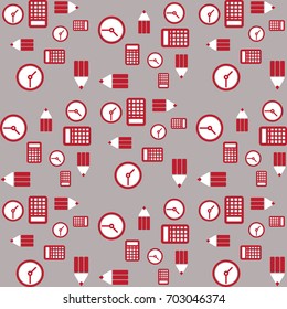Seamless of office or school icons