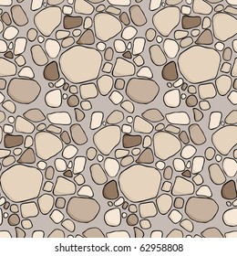 A seamless offset pattern with stones and mortar