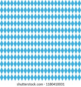 Seamless Oktoberfest Beer Festival Celebration Pattern with Blue and White colors Bavaria flag. Vector illustration