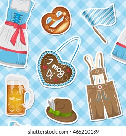 seamless oktoberfest pattern background