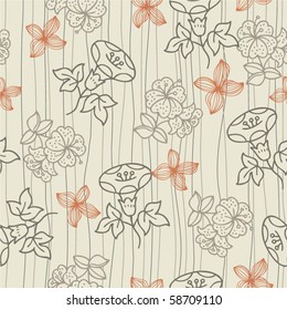 seamless old fashion flower
