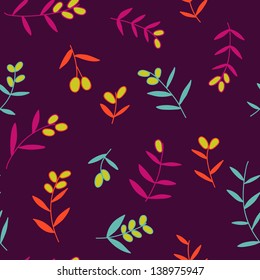 Seamless olive branch background