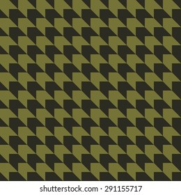 Seamless olive green diagonal op art arrow pattern vector