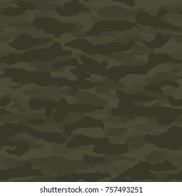 Seamless olive green fashion wide stripes camouflage pattern vector