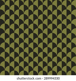 Seamless olive green op art feather illusion pattern vector
