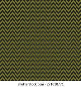 Seamless olive green retro chevron arrows op art pattern vector